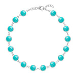 14.4 TCW Round Topaz Lab Made Diamond- December Birthstone Bracelet 7