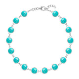 14.4 TCW Round Topaz Lab Made Diamond- December Birthstone Bracelet 7