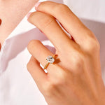 1.50 CT Oval Cut Moissanite Solitaire Bridal Ring Set with Plain Wedding Bands 6