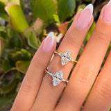 Stunning 2.5 CT Marquise Moissanite Engagement Ring in Cluster Design 6