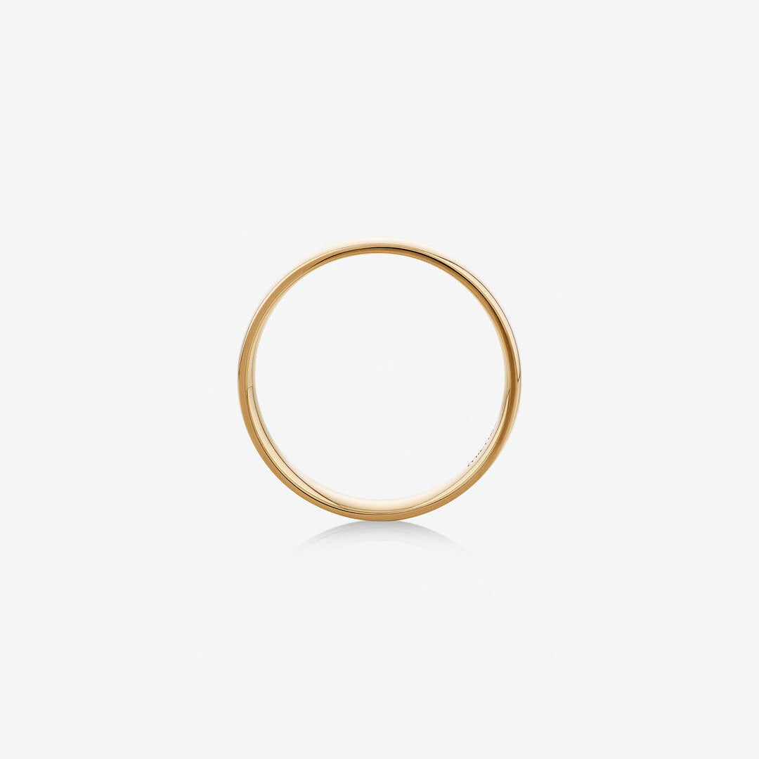 Classic Curved  Men's Wedding Band in Solid Gold 2