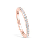 Stunning 0.4 TCW Round Moissanite Stone In Full Eternity Wedding Band 2
