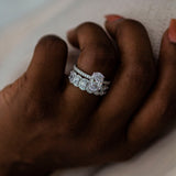 Round Cut Cubic Zirconia in 925 Sterling Silver Ring 4