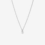 Round Cut Cubic Zirconia in 925 Sterling Silver Necklace 1