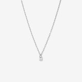 Round Cut Cubic Zirconia in 925 Sterling Silver Necklace 1