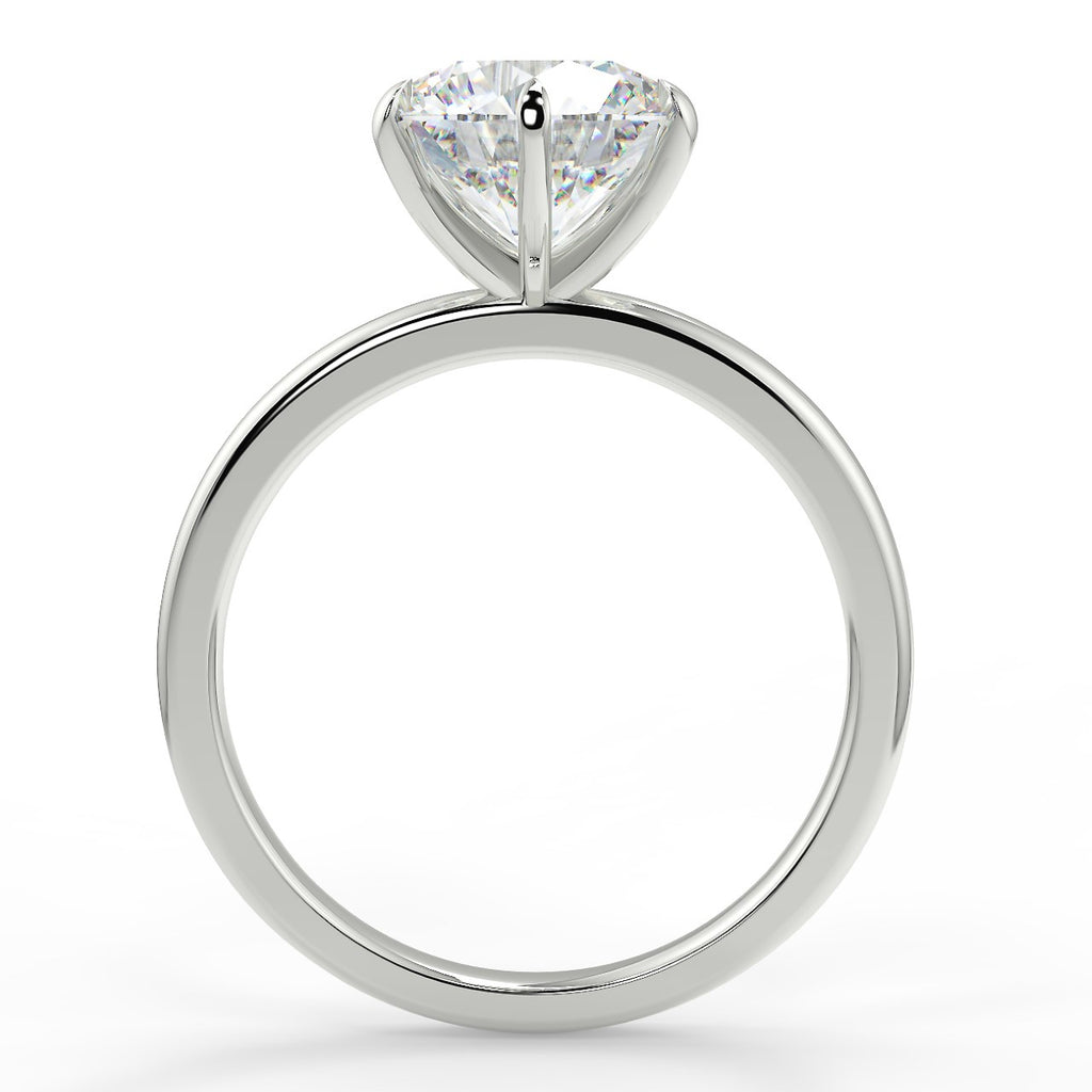 Stunning 2.0 CT Round Moissanite Engagement Ring with Solitaire Design 6