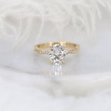 Stunning 2 CT Oval Moissanite Engagement Ring with Twisted Pave Design 2