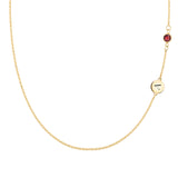 0.25 CT Round Garnet Lab Made Diamond- January Birthstone Necklace 1