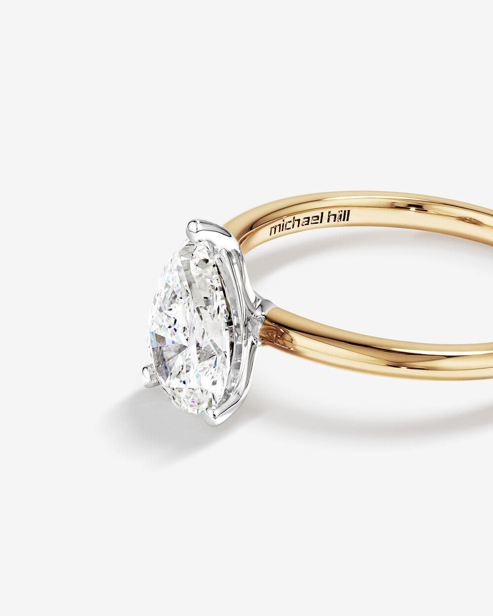 Stunning 1.25 CT Pear Moissanite Engagement Ring in Solitaire Design 3