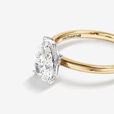 Stunning 1.25 CT Pear Moissanite Engagement Ring in Solitaire Design 3