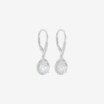 Round Cut Cubic Zirconia in 925 Sterling Silver Earrings 1