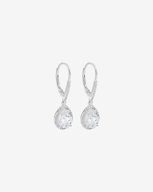 Round Cut Cubic Zirconia in 925 Sterling Silver Earrings 1