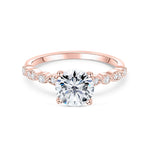 Stunning 1.5 CT Round Moissanite Engagement Ring in Pave Design 1