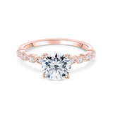 Stunning 1.5 CT Round Moissanite Engagement Ring in Pave Design 1