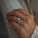 Stunning 0.2 TCW Round Moissanite Stones  Curved Wedding Bands 7