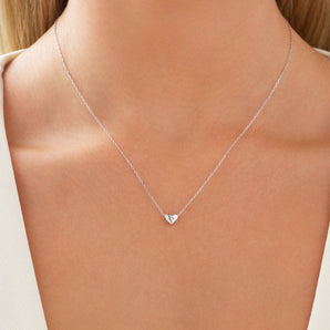 Round Cut Cubic Zirconia in 925 Sterling Silver Necklace