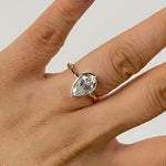 Stunning 3.0 CT Pear Moissanite Engagement Ring with Bezel Design 8