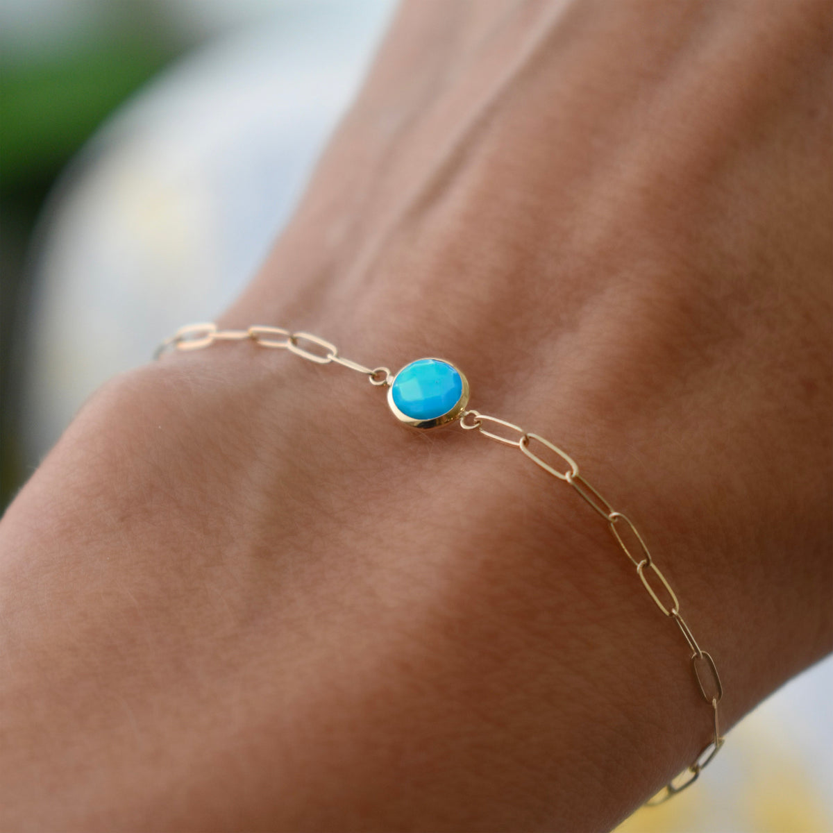 0.90 CT Round Topaz Lab Made Diamond- December Birthstone Bracelet 7