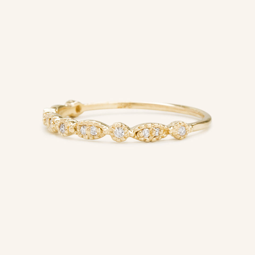 Stunning 0.2 TCW Round Moissanite Stones Half Eternity Wedding Bands 2