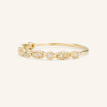 Stunning 0.2 TCW Round Moissanite Stones Half Eternity Wedding Bands 2