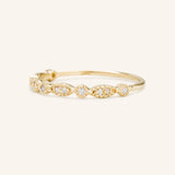 Stunning 0.2 TCW Round Moissanite Stones Half Eternity Wedding Bands 2