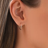 Round Cut Cubic Zirconia in 925 Sterling Silver Earrings 4