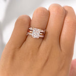 Stunning 3.0 CT Radiant Moissanite Engagement Ring with Hidden Halo Design 10