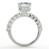 Stunning 2.50 CT Radiant Moissanite Engagement Ring with Hidden Halo & Pave Design 6