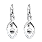 Round Cut Cubic Zirconia in 925 Sterling Silver Earrings 1