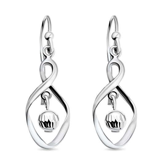 Round Cut Cubic Zirconia in 925 Sterling Silver Earrings 1