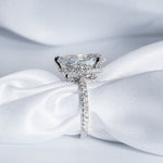 Stunning 5.0 CT Pear Moissanite Engagement Ring with Double Hidden Halo & Pave Design 6