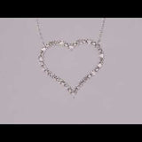 Round Cut Cubic Zirconia in 925 Sterling Silver Necklace 11
