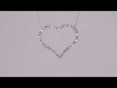 Round Cut Cubic Zirconia in 925 Sterling Silver Necklace 7