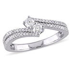 Round Cut Cubic Zirconia in 925 Sterling Silver Wedding Bands 4