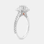 Stunning 1.5 CT Oval Moissanite Engagement Ring in Halo and Pave Designs 3