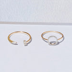 Stunning 0.12 TCW Round Moissanite Stones Open Wedding Bands 6