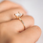 Stunning 1 CT Princess Moissanite Engagement Ring With Solitaire Design 11