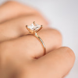 Stunning 1 CT Princess Moissanite Engagement Ring With Solitaire Design 11