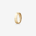 Classic Curved  Men's Wedding Band in Solid Gold 3