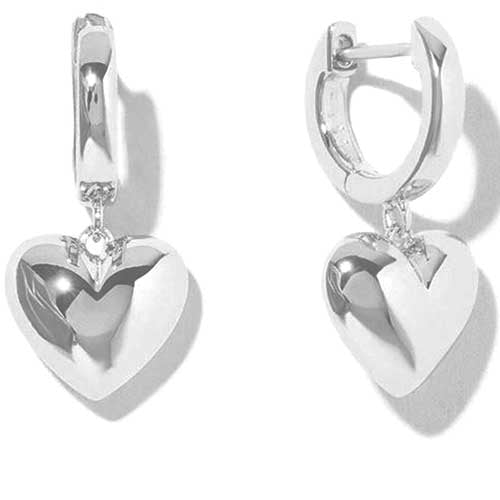 Round Cut Cubic Zirconia in 925 Sterling Silver Earrings 1