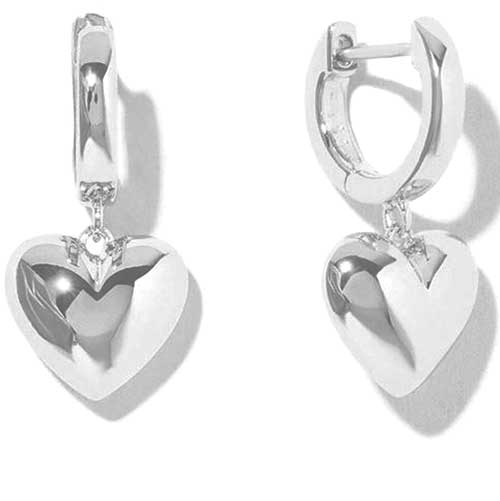Round Cut Cubic Zirconia in 925 Sterling Silver Earrings 1
