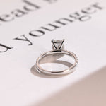Stunning 1.5 - 2.5 CT Radiant Moissanite Engagement Ring with Pave & Hidden Halo Design 8