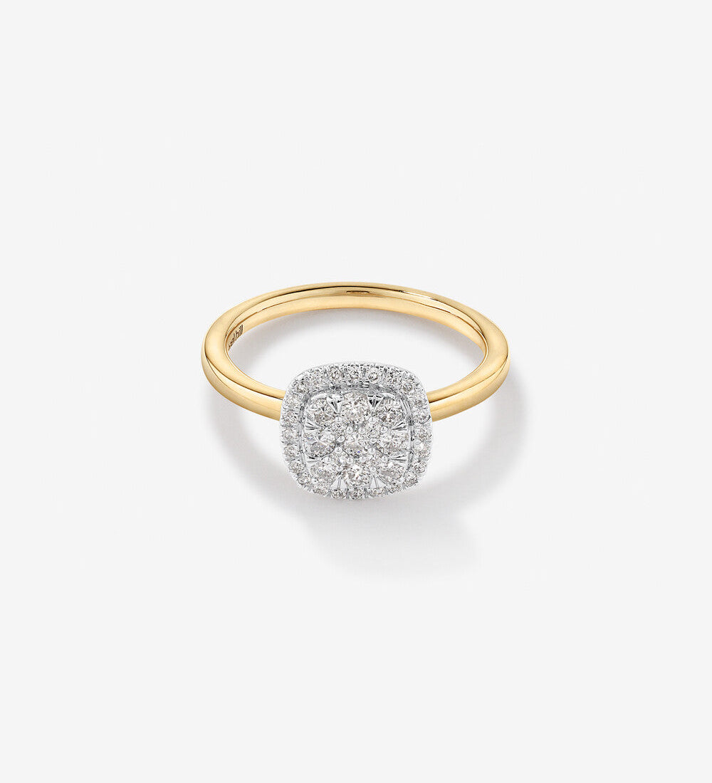 Stunning 0.5 TCW Round Moissanite Engagement Ring with Cluster Design 1