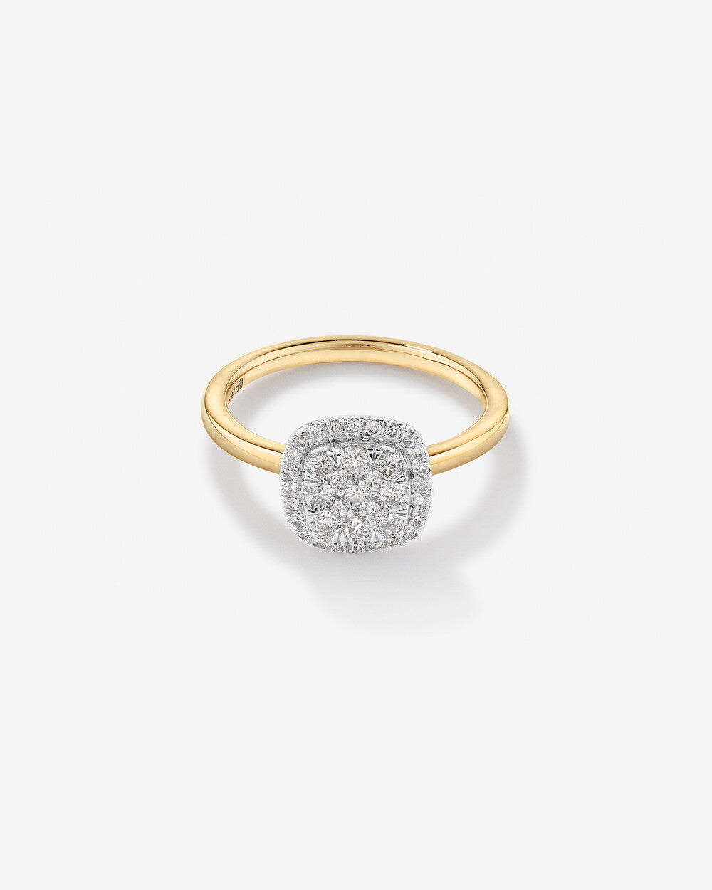 Stunning 0.5 TCW Round Moissanite Engagement Ring with Cluster Design 1