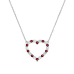 2.5 TCW Round Garnet Lab Made Diamond- January Birthstone Necklace 7
