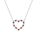 2.5 TCW Round Garnet Lab Made Diamond- January Birthstone Necklace 7
