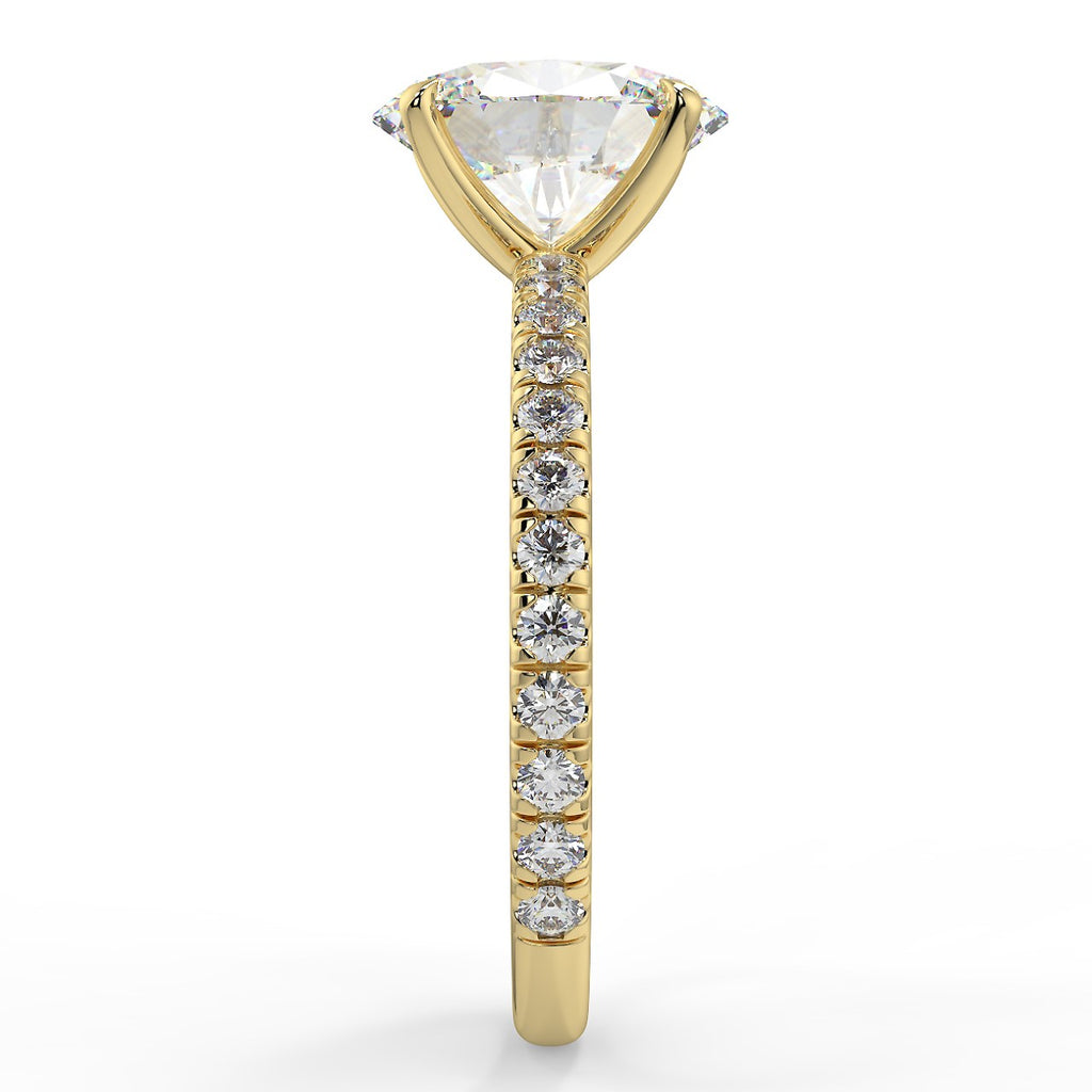 Stunning 2.11 CT Oval Moissanite Engagement Ring with Pave Design 2