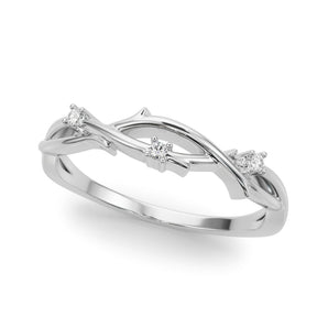 Stunning 0.10 CT Round Moissanite Stones Twig Wedding Bands