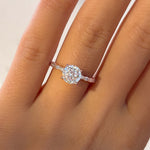 Stunning 1.5 CT Round Moissanite Engagement Ring in Pave Design 9