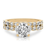 Stunning 1.0- 2.0 CT Round Moissanite Engagement Ring with Hidden Halo & Pave Design 5